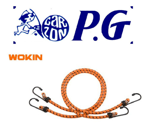 Pack 6 Cuerdas Elasticas Pulpos 90cm X 7mm Wokin P G