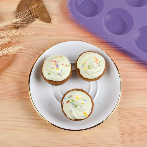 Moldes Silicona Reposteria Moldes Silicona Cupcakes 24 Cup Moldes De Silicona Para Cupcake Antiadherente Libre Bpa Moldes Magdalenas Silicona Horno Antiderrames Muffins Azul Pastel Okshop