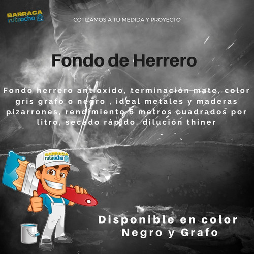 Imagen 2 de 10 de Fondo Herrero Antióxido Seca Rapido Para Profesionales 10 Lt