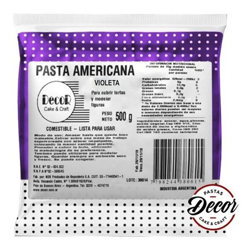 Imagen 6 de 10 de Pasta Decor Americana Para Cubrir 500 Grs Color Colores