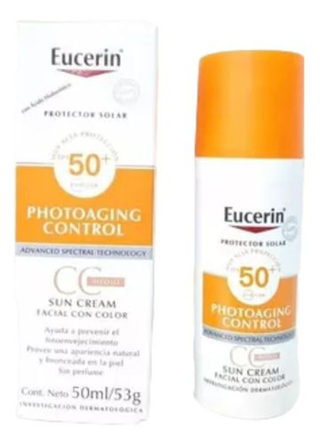 Eucerin Protector Solar Fps 50 Sun Cream Facial Color 50ml