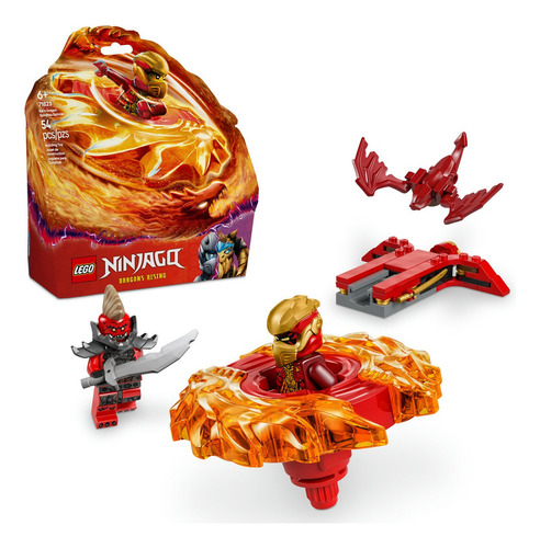 LEGO® NINJAGO® Spinner de Spinjitzu del Dragón de Kai 71823; juguete para niños con 2 minifiguras