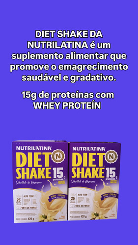 Kit 2 Nutrilatina Diet Shake 15g Pó - Suplemento Proteico