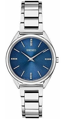 Seiko Correa De Acero Inoxidable De Cuarzo Japonés Para Muj