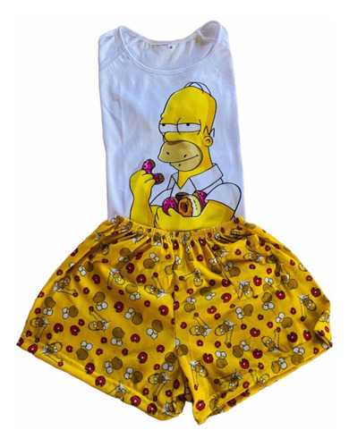 Pijama Corto Homero Donas - Short + Remera