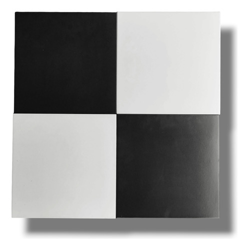 Ceramica Oferta Damero Blanco Y Negro 31x31 Cm.