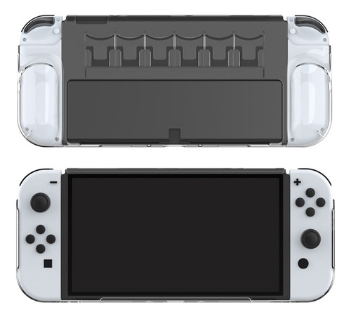 Capa Acrílica Resistente 6 Slots Compatível Com Switch Oled Cor Transparente