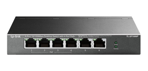 Switch Poe De 6 Puertos Tp Link Tl-sf1006p 