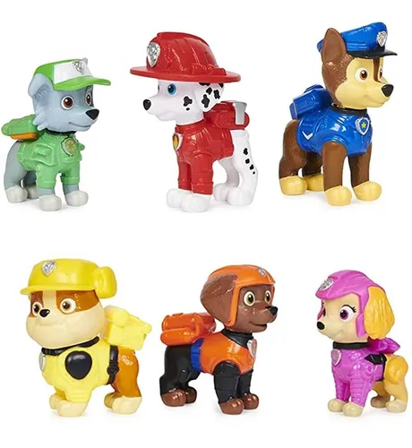 Set Paw Patrol Muñeco The Movie Gift Pack X6 Patrulla Canina