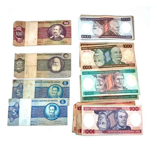 Billetes Cruzeiros Antiguos De Brasil (lote) - Numismatica