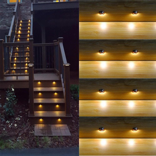 Paquete 10 Luces Led Blanco Cálido Decoración Jardín Camino