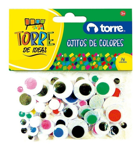 Set De Ojitos Locos De Colores Torre 76 Unidades