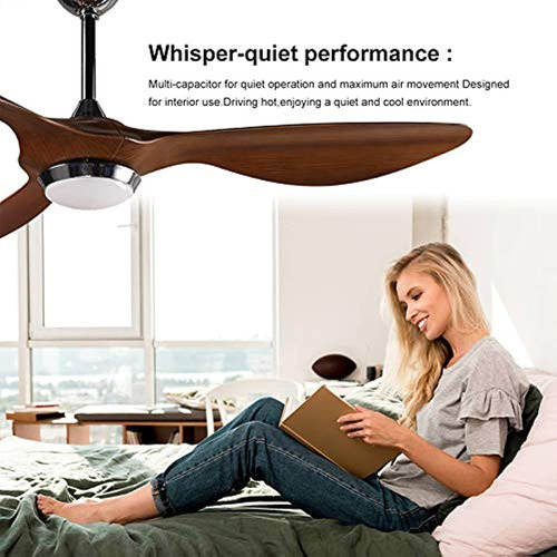 Ventilador De Techo Reiga De 52 Pulgadas Con Kit De Luz Led