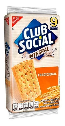 Galletas Club Social Integral - Bolsa X 9 Paq