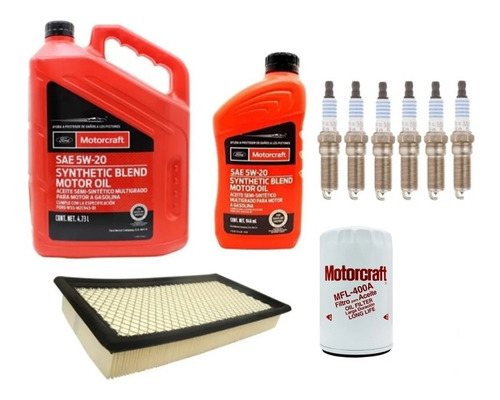 Kit Afinacion Ford Edge V6 2010 Al 2014 Motorcraft 5w20 