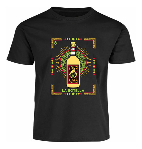 Playera Lotería La Botella M2 Todas Las Tallas En Dtf