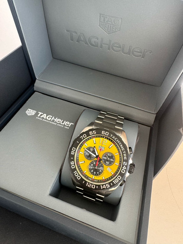Reloj Tag Heuer Fórmula 1 Ref Caz101am 43 Mm Full Set 2025 Gris Negro Amarillo (Usado)