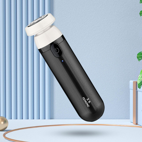 3 Mini Afeitadora Eléctrica, Afeitadora Negro Negro