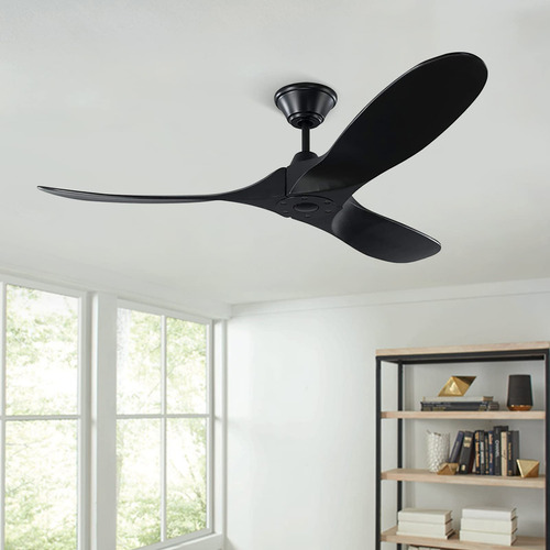 Ventilador Techo Negro Luz Para Exterior 52  Moderno Madera