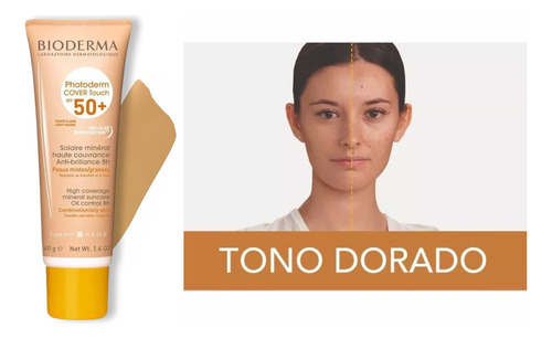 Bioderma Photoderm Cover Touch Spf50+ Tono Dorado, 40 Ml
