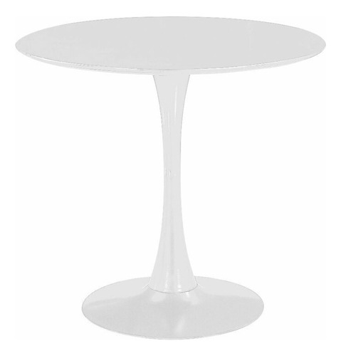 Juego Comedor Tulip Marmol Finish + 4 Sillas Tulip Cromadas Blanco Blanco Cromo
