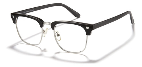 Classic Browline Deisgn - Lentes De Luz Semiazul Para Hombre