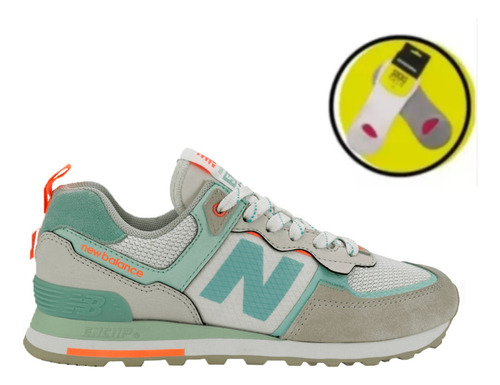 Zapatilla New Balance Mujer + Medias Gratis - Wl574ibz Cuo