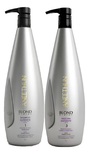 Kit Aneethun Blond System Shampoo / Mascara Matizante 1l