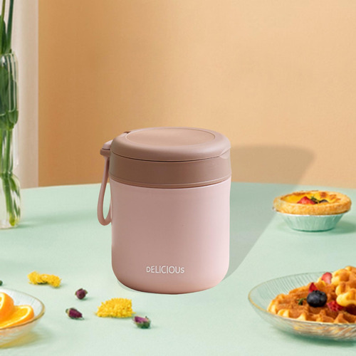 Taza De Sopa Para Adultos Y Niños, Recipiente De Sopa Rosa