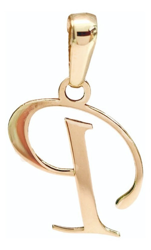 Dije Inicial Letra P Oro 14k Tamaño 2 Cm + Cadena De Regalo