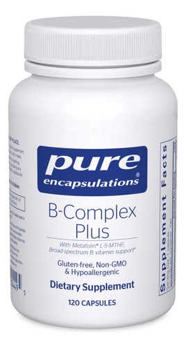 Complejo De Vitamina B Plus 120 Cápsulas Encapsuladas Puras