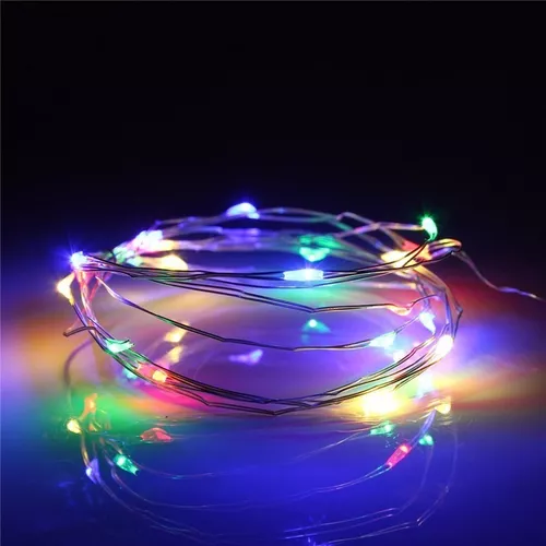 Luces LED alambre a pilas AA - MULTICOLOR x 5mts