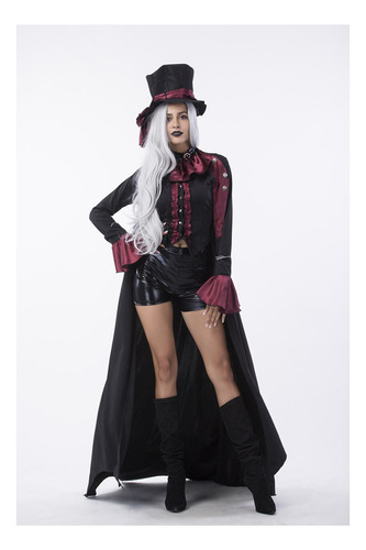C Disfraz De Cosplay De Vampiro Gótico Para Mujer, Cloak