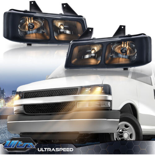 Fit For 2003-2023 Chevy Express Gmc Savana Van Headlight Oab