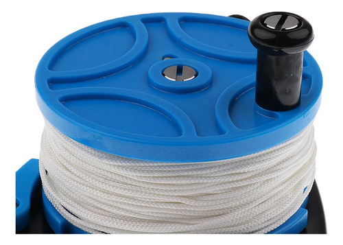 Línea Carrete Con Rueda De De Plástico Para Buceo 83m Azul