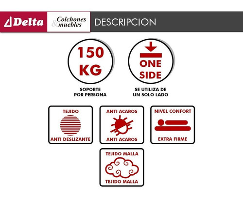 Colchón Resortes Pocket Queen Titanium Delta 150kg P/persona