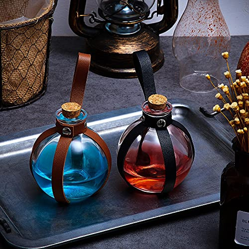 2 Botellas De Poción De Corcho Brujas Y Magos, Botella...