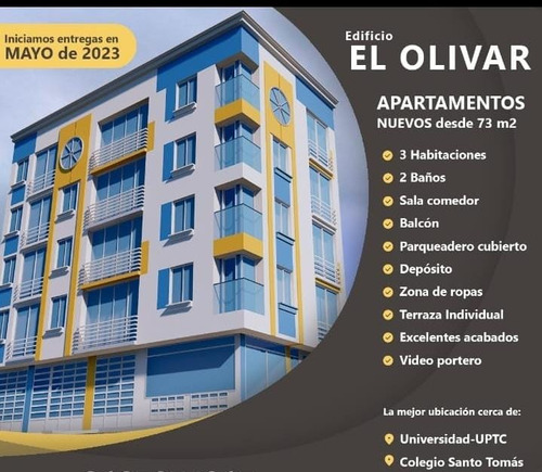 Venta Apartamentos Estrenar Duitama Boyacá, 74 M2, Garaje
