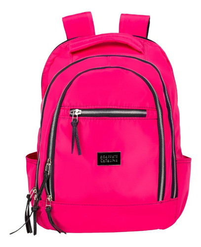 Mochila Porta Notebook Ekko Agarrate Catalina Color Fucsia Diseño de la tela Lisa