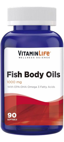 Omega 3 Fish Body Oil 1000 Mg / (90 Cápsulas) Vitamin Life