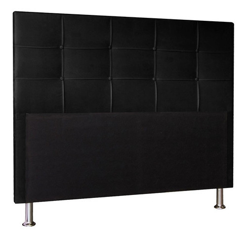 Cabeceira Para Cama Box Solteiro 90 Roma Suede - Pallazio Cor Preto