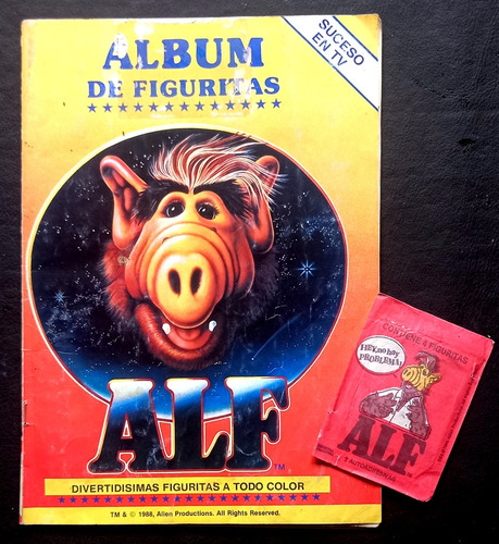 Album De Figuritas Alf + Sobre Cerrado