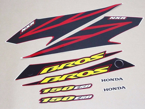 Kit Adesivos Honda Nxr Bros 150 Esd 2007 Vermelha