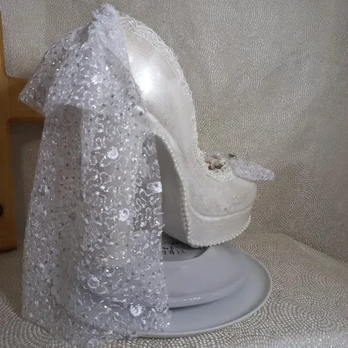 Zapatilla Grande Para Pedir Dinero En Boda Con Caja Acetato