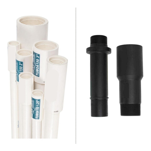 5 Tubo Columna Upvc 1.25 PLG S-150 + Kit De Hierro 1.25 PLG