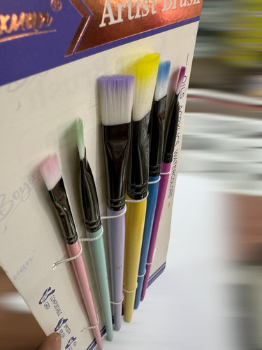 10 Gamacolor Color Pastel 30 Ml Con 1 Jgo. De Pinceles