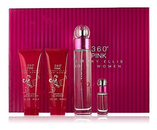 Imagen 1 de 4 de Perry Ellis 360 Pink Para Mujer Gift Set (eau De Parfum Spra