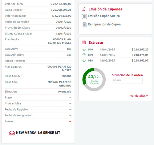 Nuevo Versa 2025 Plan De Ahorro Avanzado Al Día