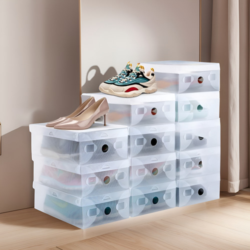 12 Cajas De Zapatos De Plástico For Almacenamiento