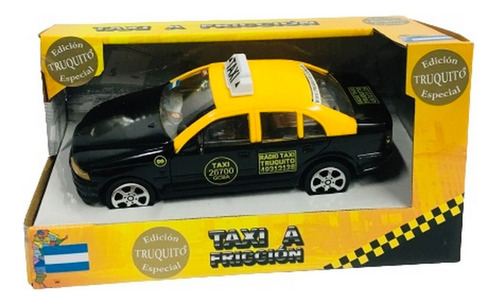 Auto Taxi Vehiculo A Friccion En Caja Ar1 F9140 Ellobo